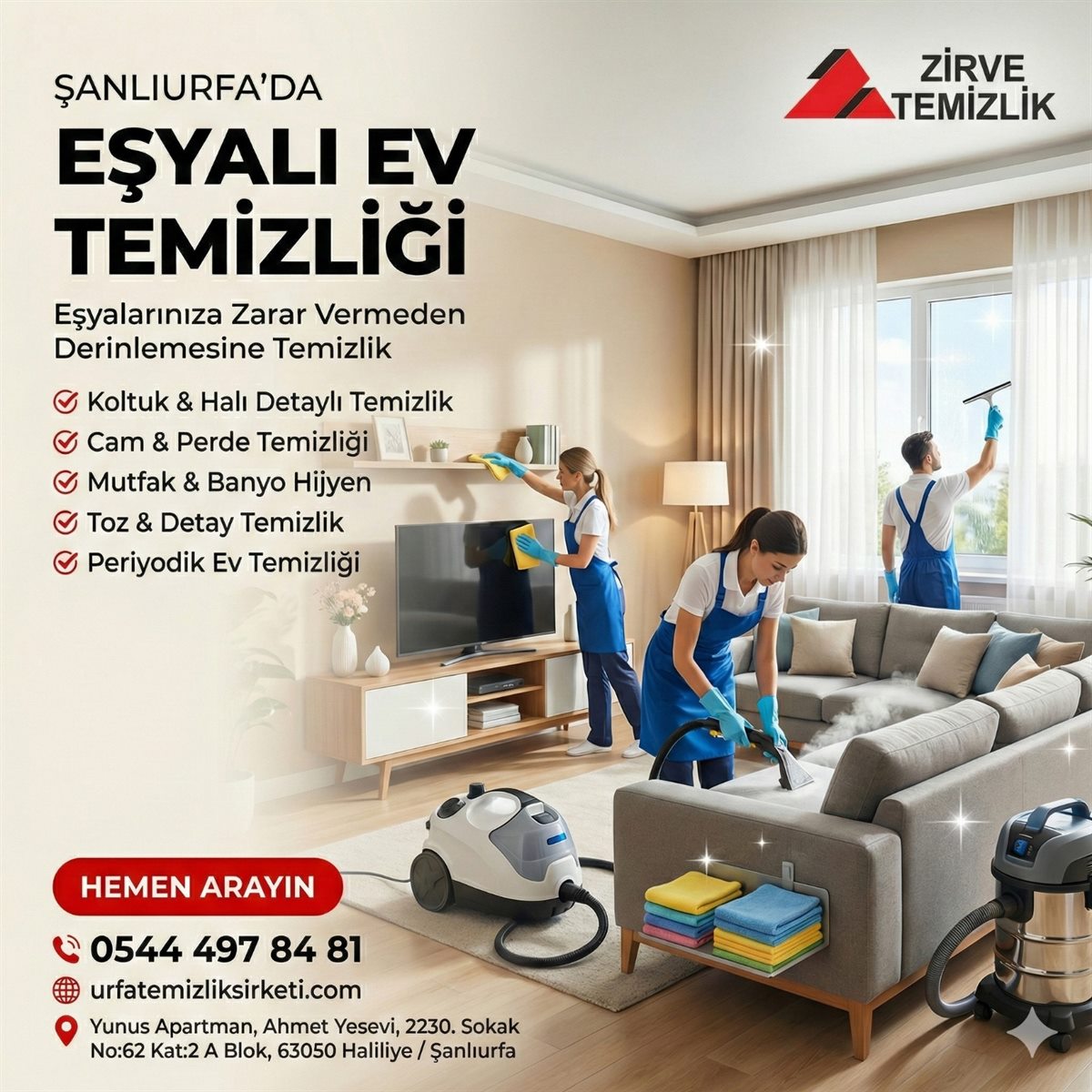 Şanlıurfa Eşyalı Ev Temizliği