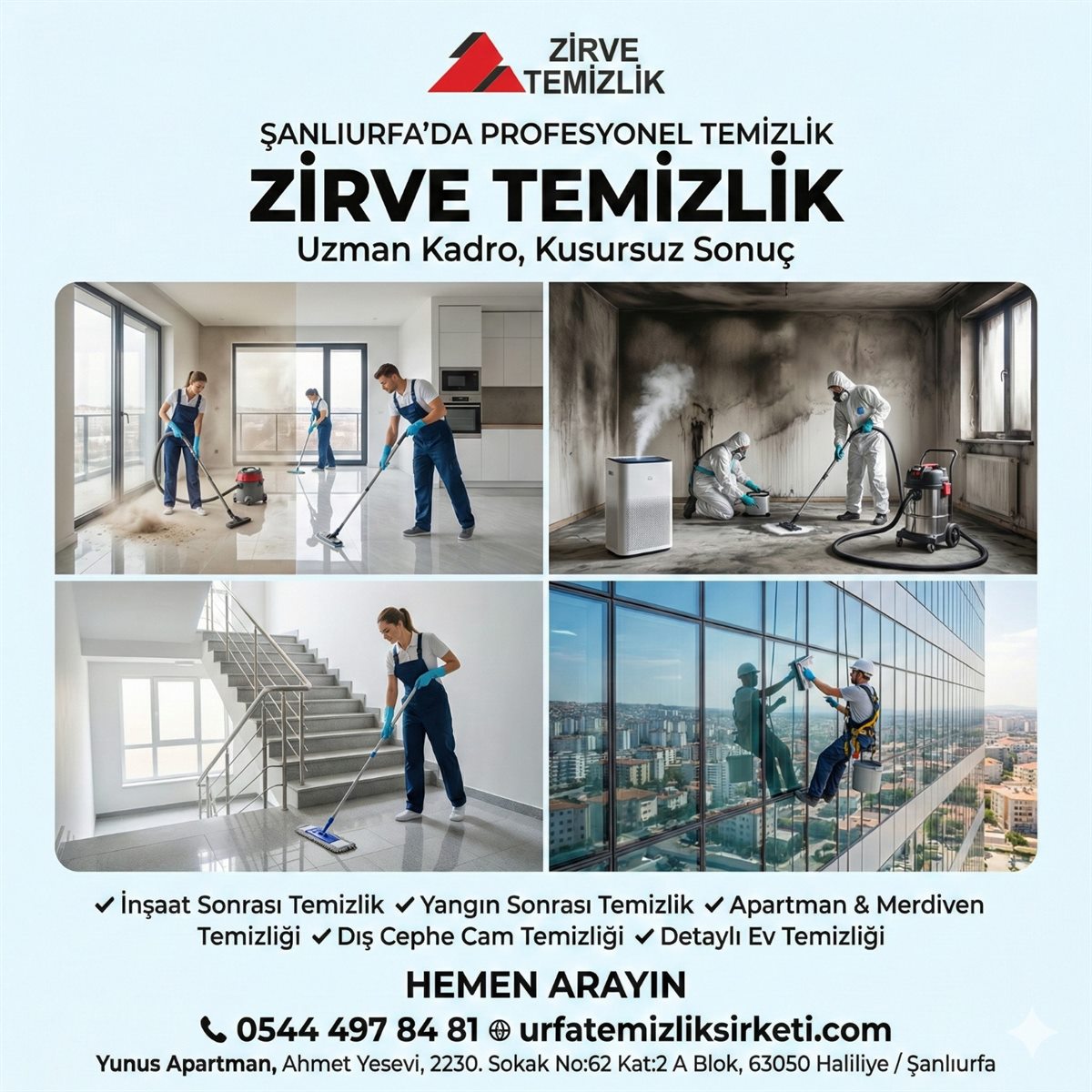 Şanlıurfa profesyonel temizlik ekibi